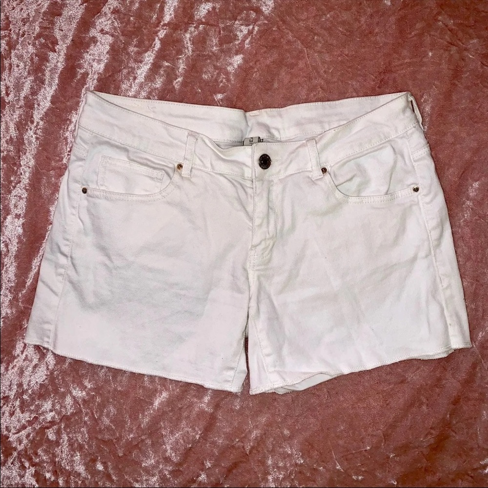 White Jean Shorts